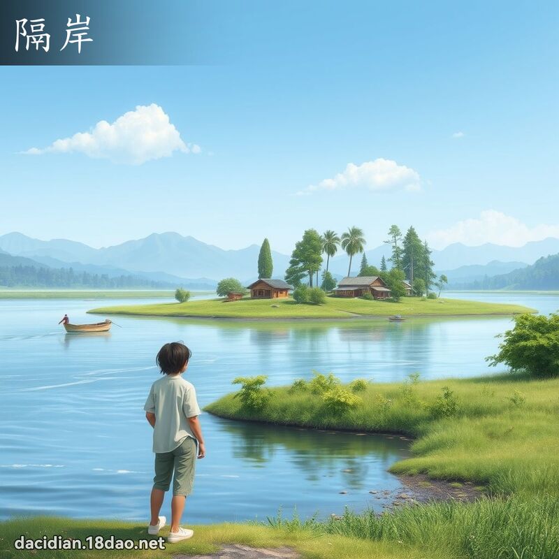 隔岸 - 国语大辞典配图