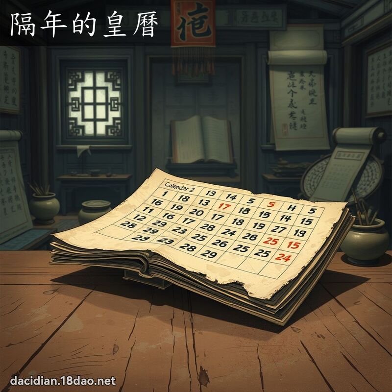 隔年的皇历 - 国语大辞典配图