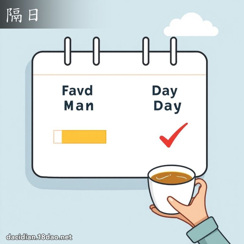 隔日 - 國語大辭典配圖
