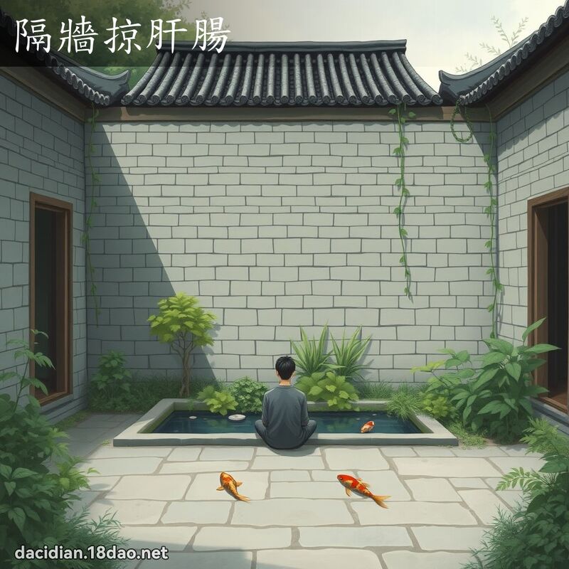 隔墙掠肝肠 - 国语大辞典配图