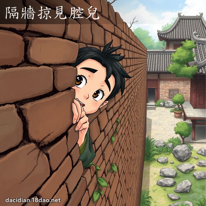 隔墙掠见腔儿 - 国语大辞典配图