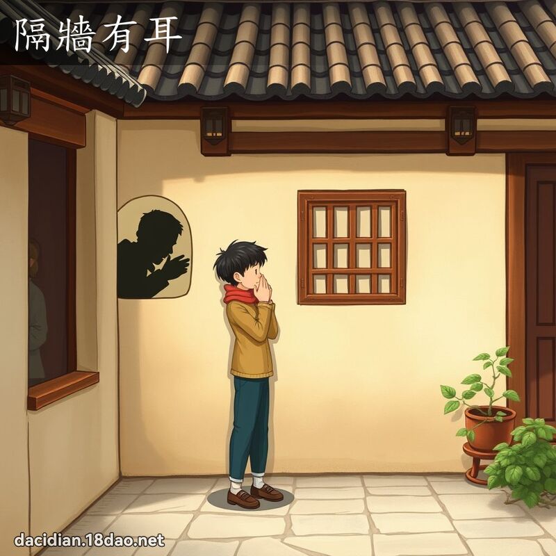 隔墙有耳 - 国语大辞典配图