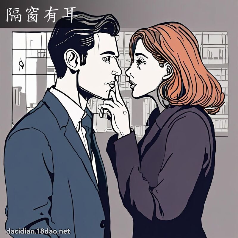 隔窗有耳 - 國語大辭典配圖