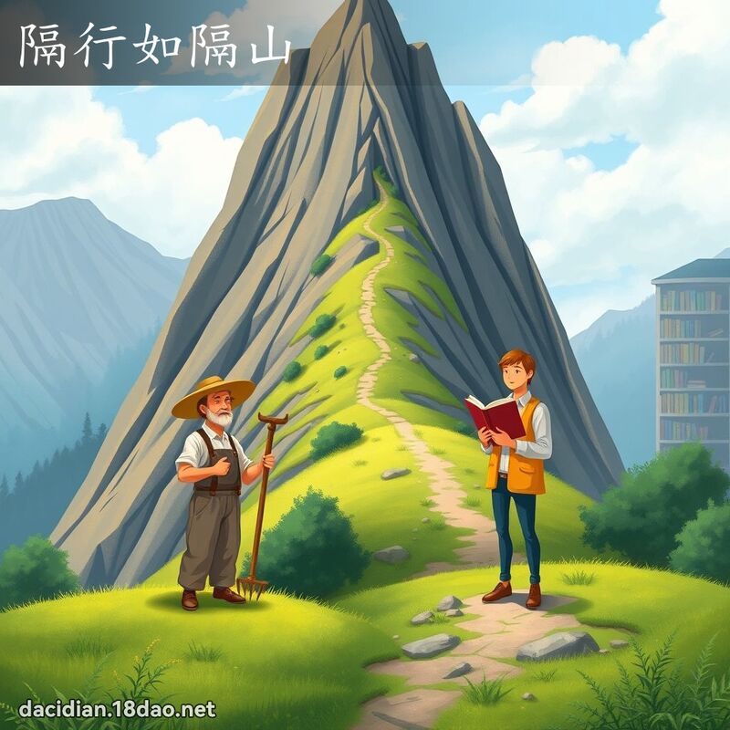 隔行如隔山 - 國語大辭典配圖