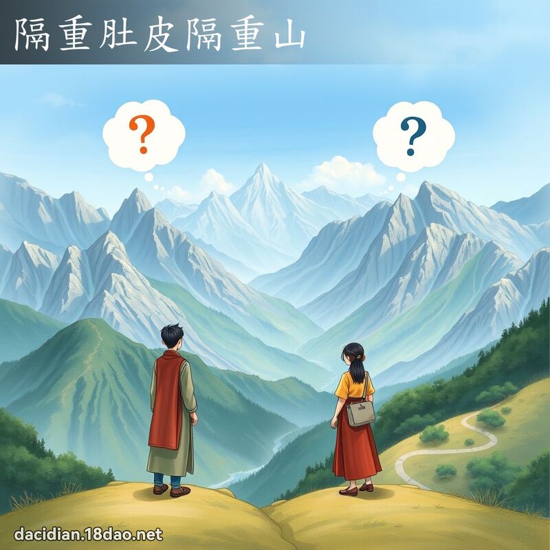 隔重肚皮隔重山 - 国语大辞典配图