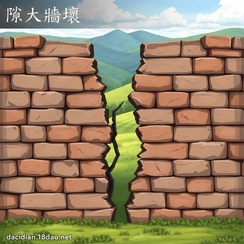 隙大牆壞 - 國語大辭典配圖
