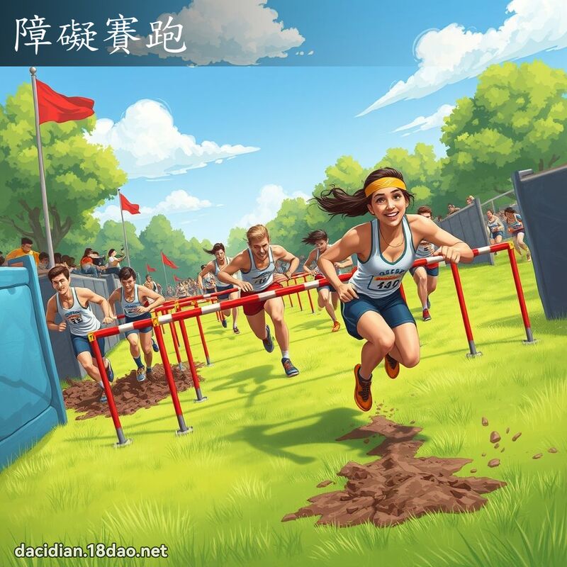障礙賽跑 - 國語大辭典配圖