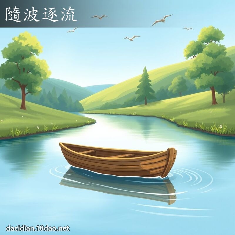 隨波逐流 - 國語大辭典配圖