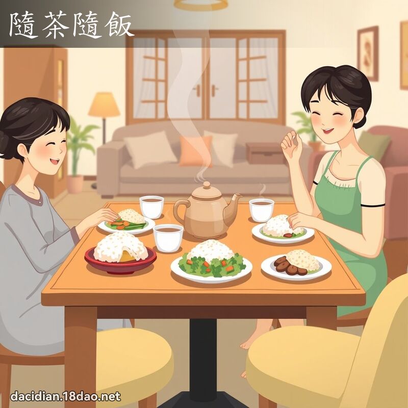 隨茶隨飯 - 國語大辭典配圖