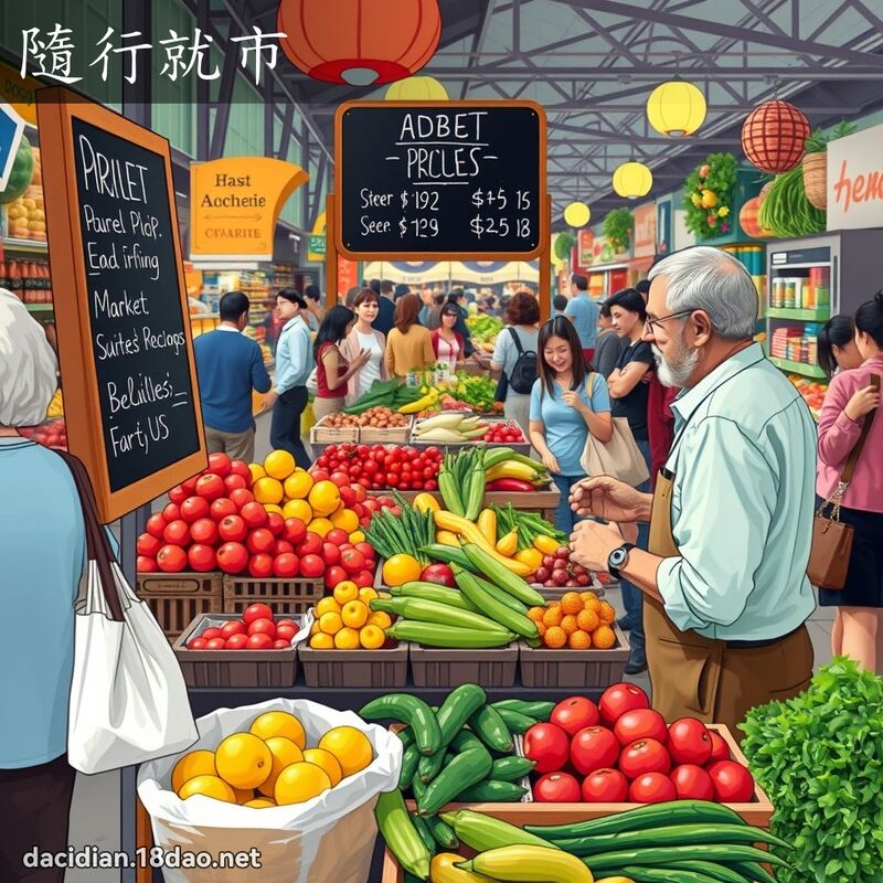 隨行就市 - 國語大辭典配圖
