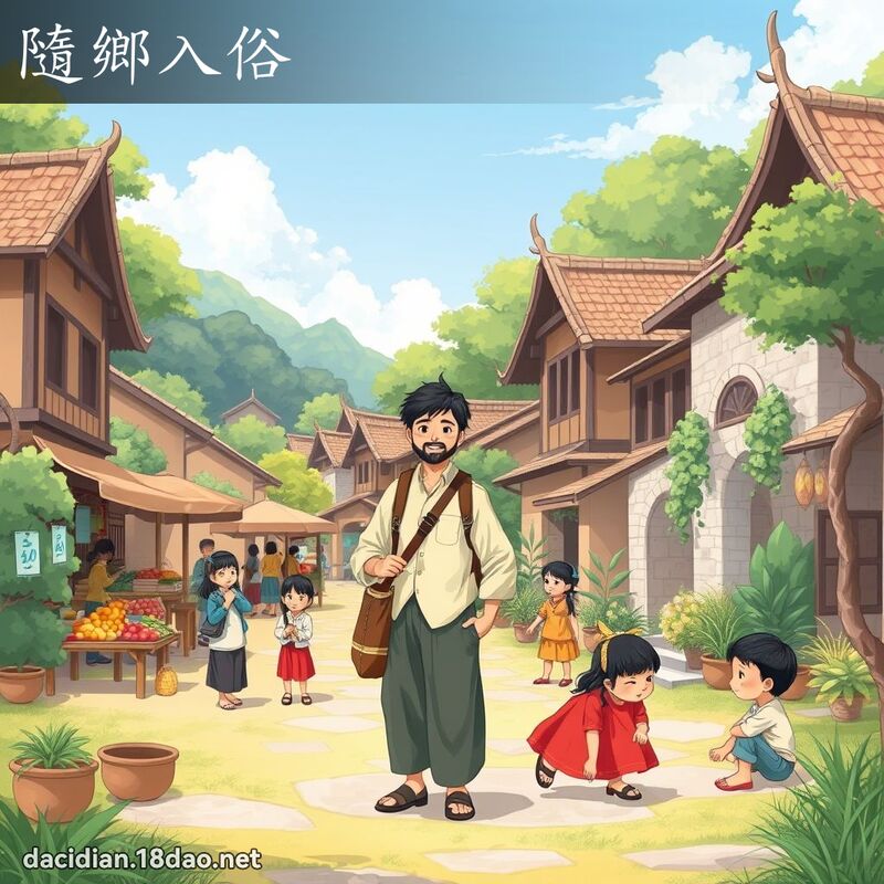 隨乡入俗 - 国语大辞典配图