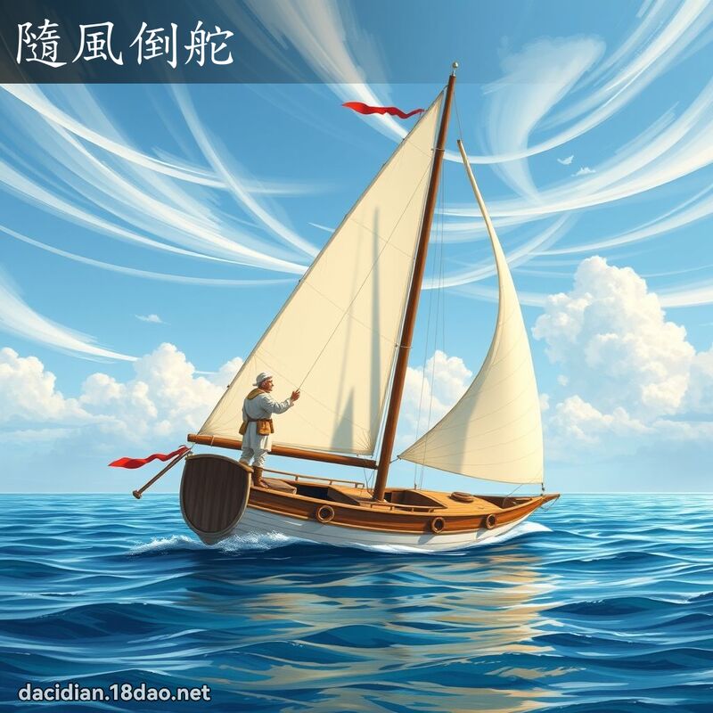 隨风倒舵 - 国语大辞典配图