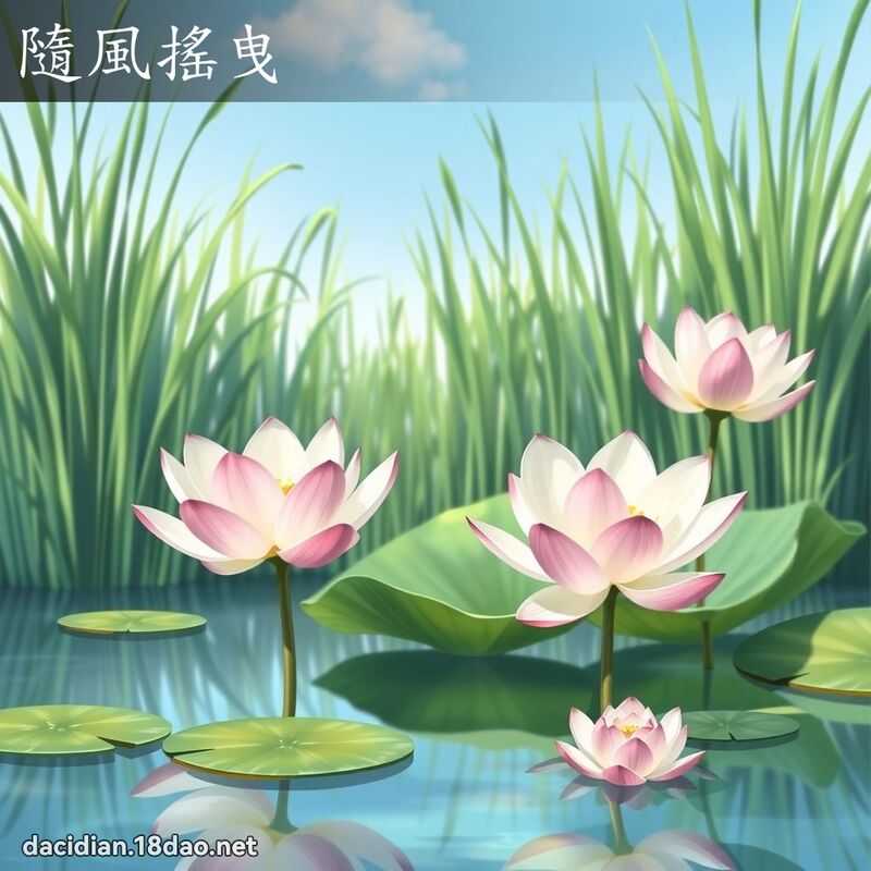 隨風搖曳 - 國語大辭典配圖