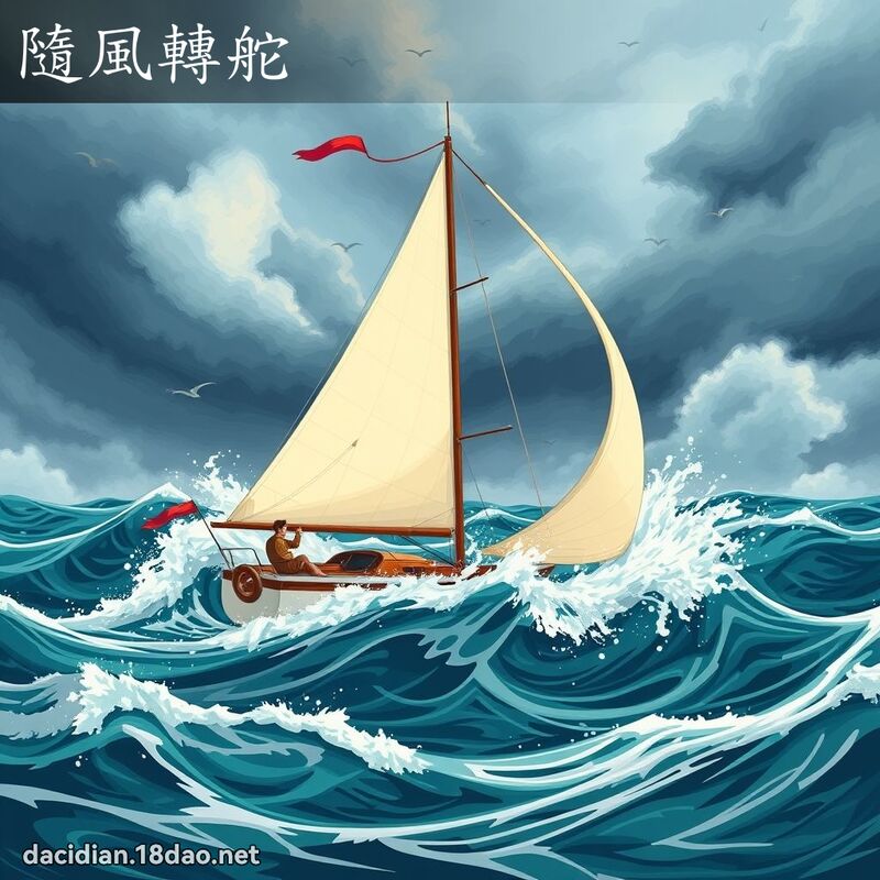 隨风转舵 - 国语大辞典配图