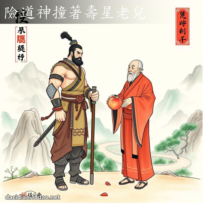 险道神撞著寿星老儿 - 国语大辞典配图