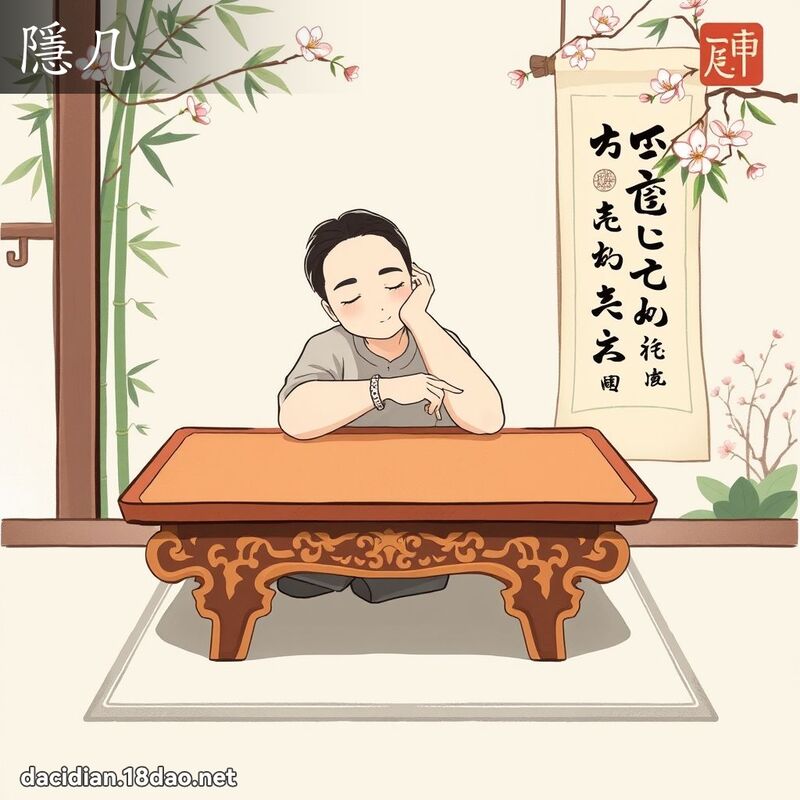 隱几 - 国语大辞典配图