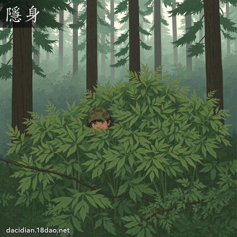 隱身 - 國語大辭典配圖