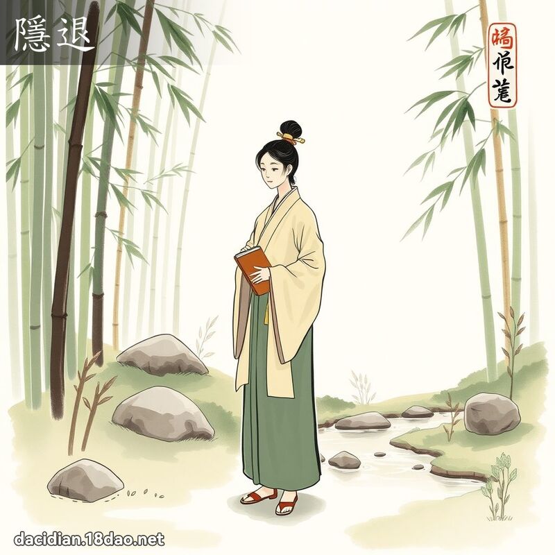 隱退 - 国语大辞典配图