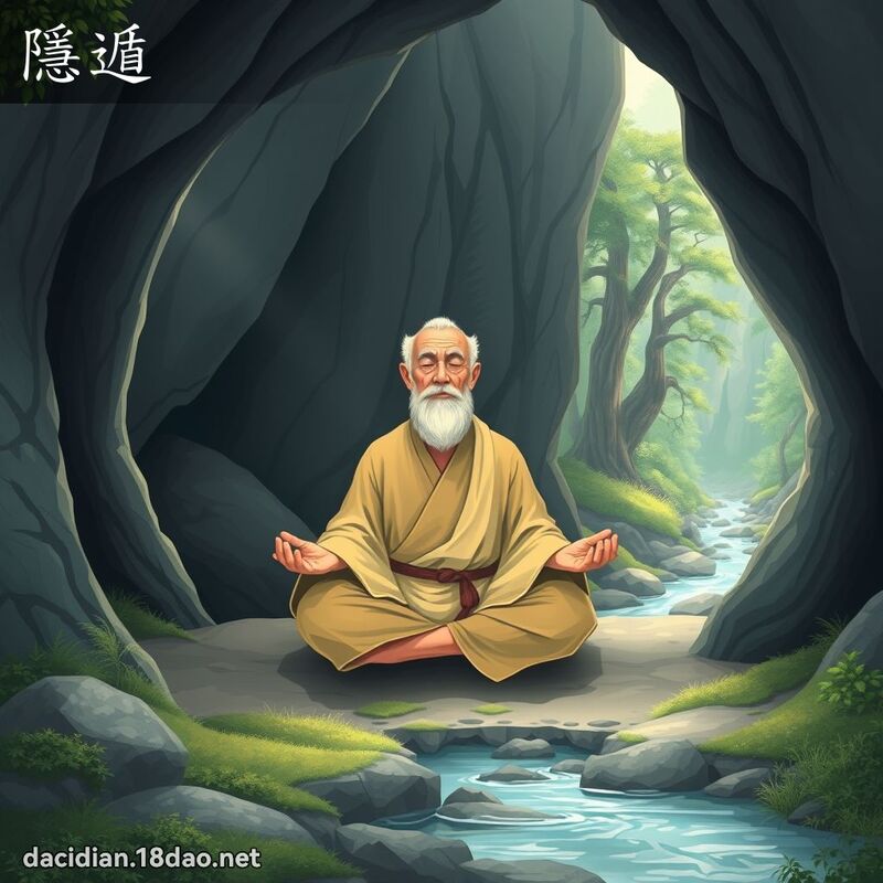 隱遁 - 國語大辭典配圖