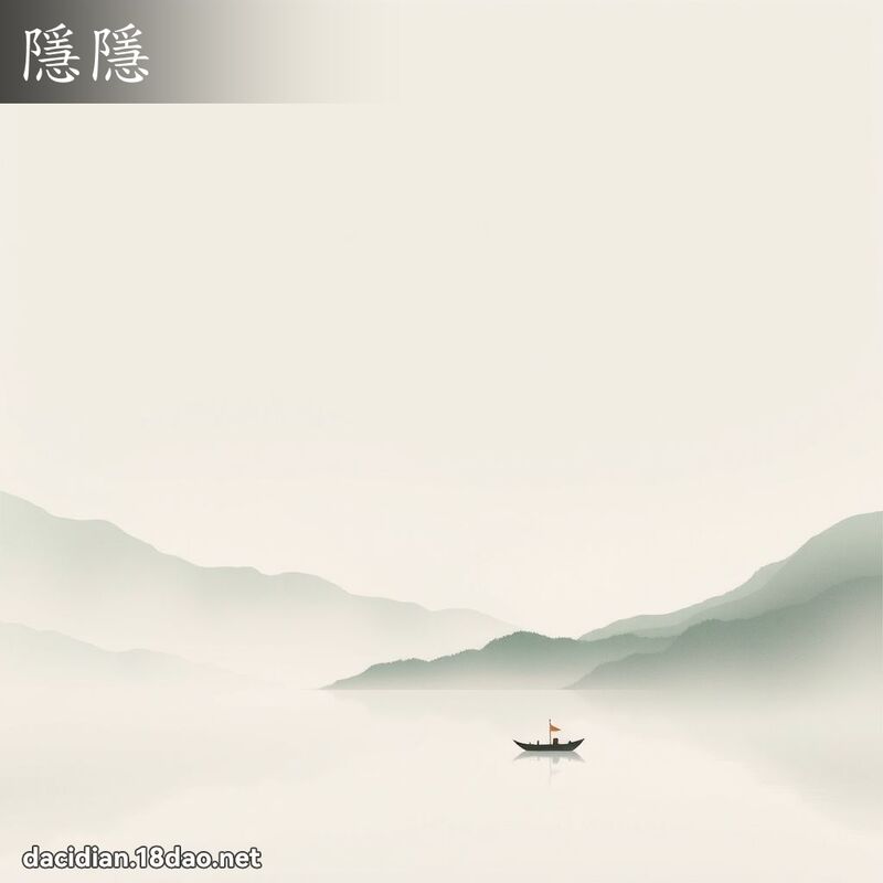 隱隱 - 國語大辭典配圖