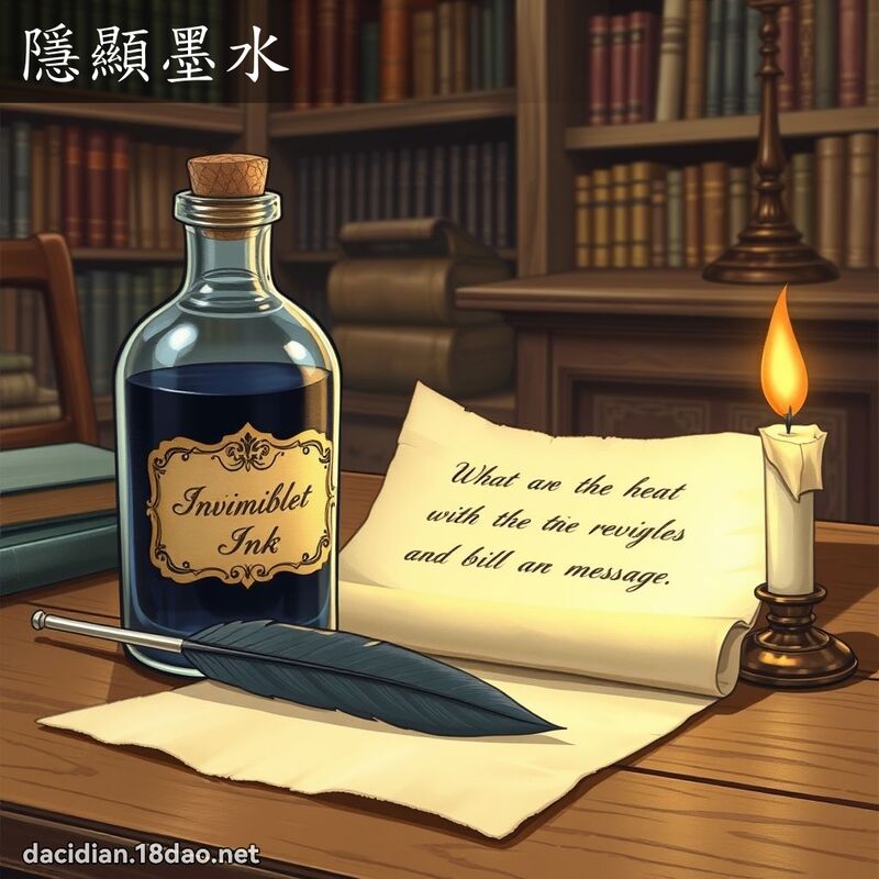 隱顯墨水 - 國語大辭典配圖