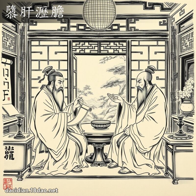 隳肝沥胆 - 国语大辞典配图