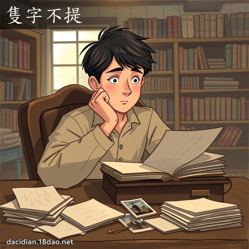 只字不提 - 国语大辞典配图