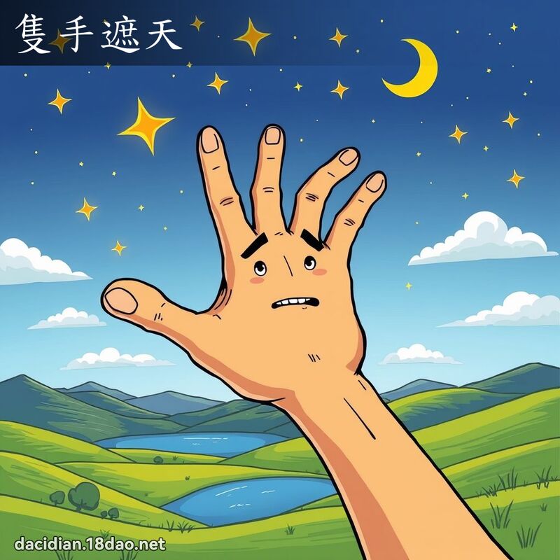 隻手遮天 - 國語大辭典配圖