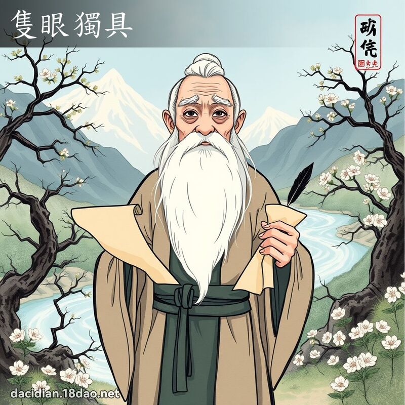 隻眼獨具 - 國語大辭典配圖
