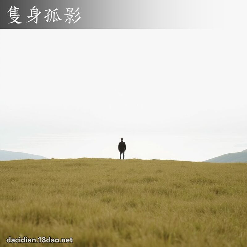 只身孤影 - 国语大辞典配图