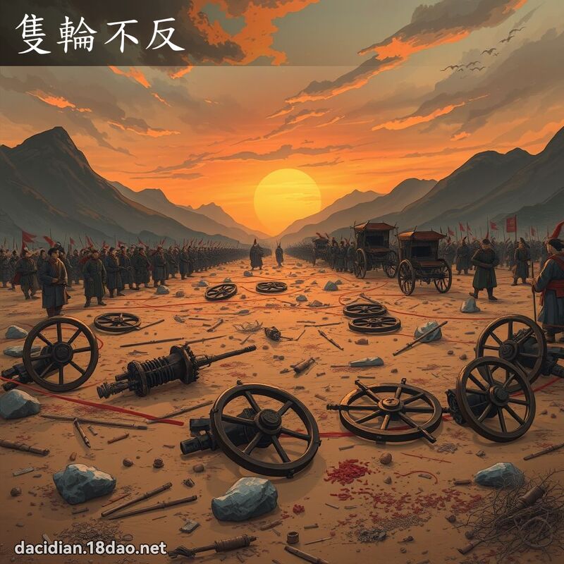 隻輪不反 - 國語大辭典配圖