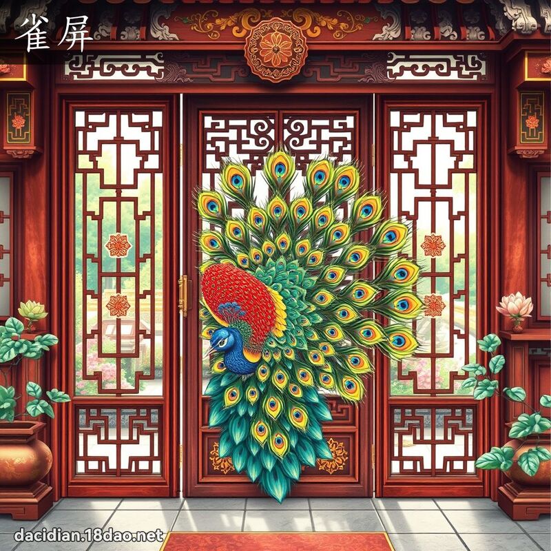 雀屏 - 國語大辭典配圖