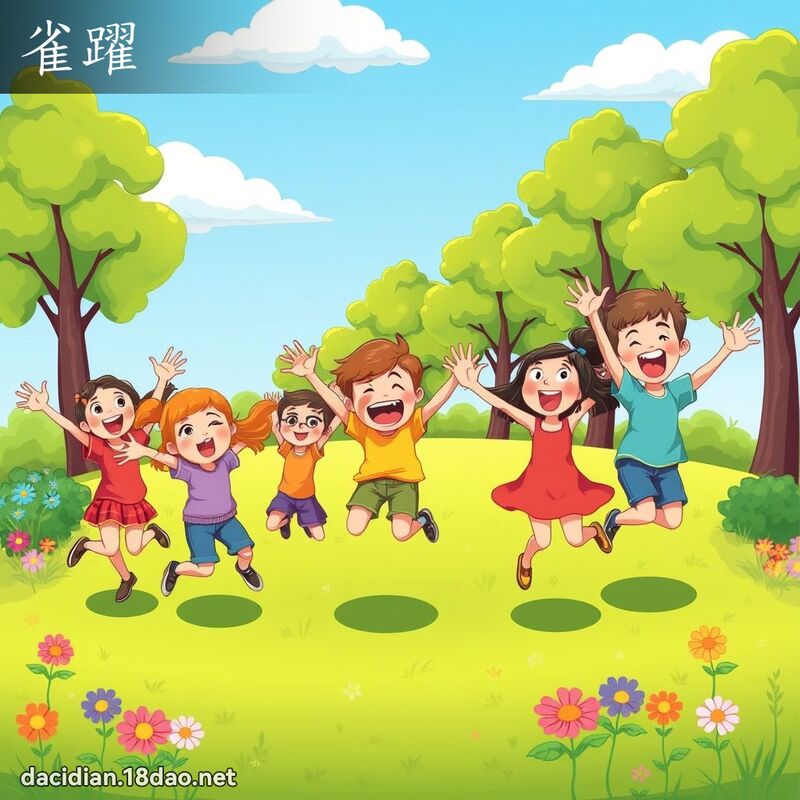 雀跃 - 国语大辞典配图