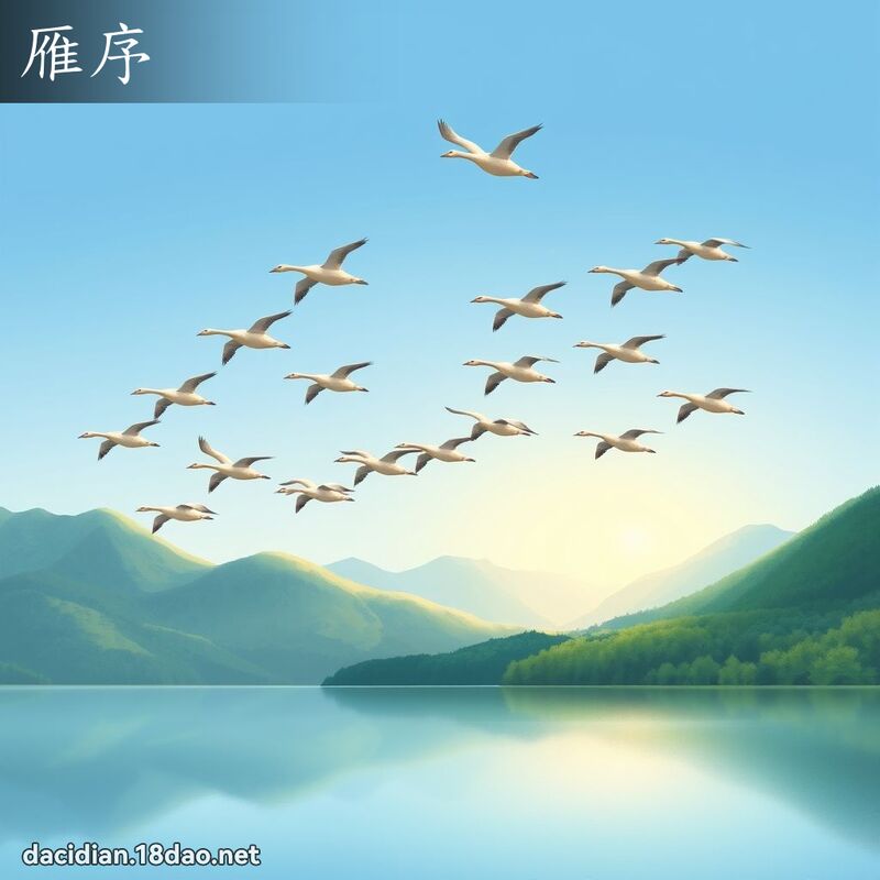 雁序 - 國語大辭典配圖