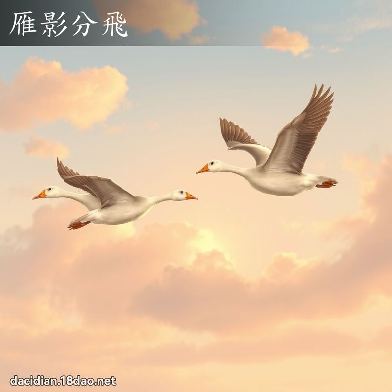 雁影分飛 - 國語大辭典配圖