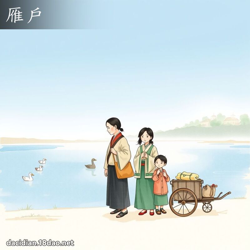 雁戶 - 國語大辭典配圖