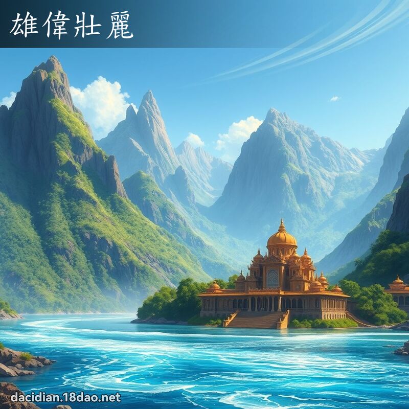 雄伟壮丽 - 国语大辞典配图