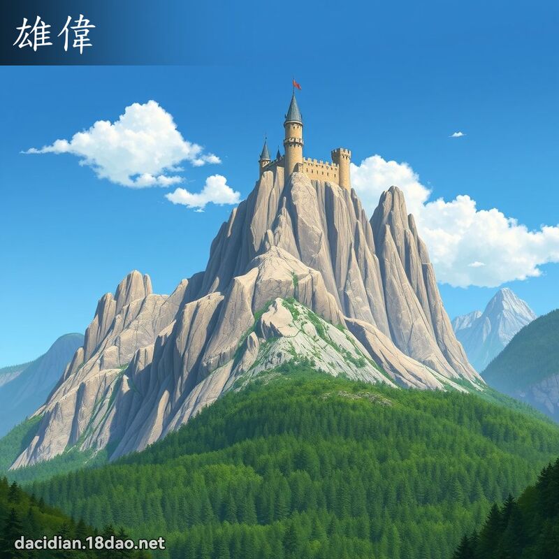 雄伟 - 国语大辞典配图