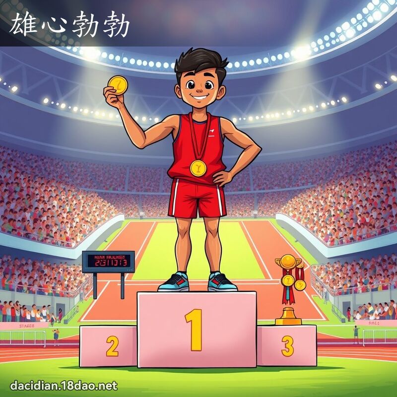 雄心勃勃 - 国语大辞典配图