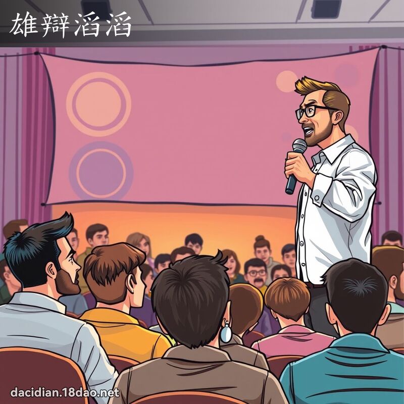 雄辯滔滔 - 國語大辭典配圖