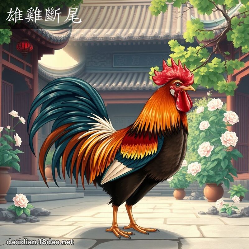 雄雞斷尾 - 國語大辭典配圖
