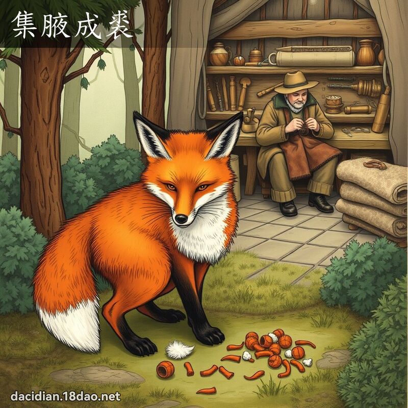 集腋成裘 - 國語大辭典配圖