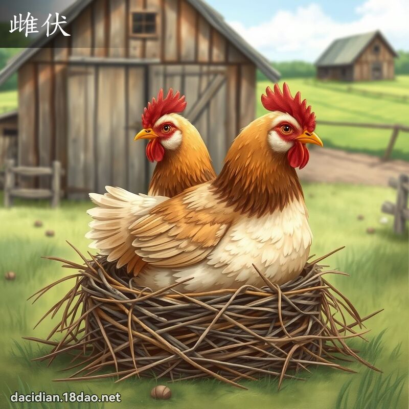 雌伏 - 國語大辭典配圖