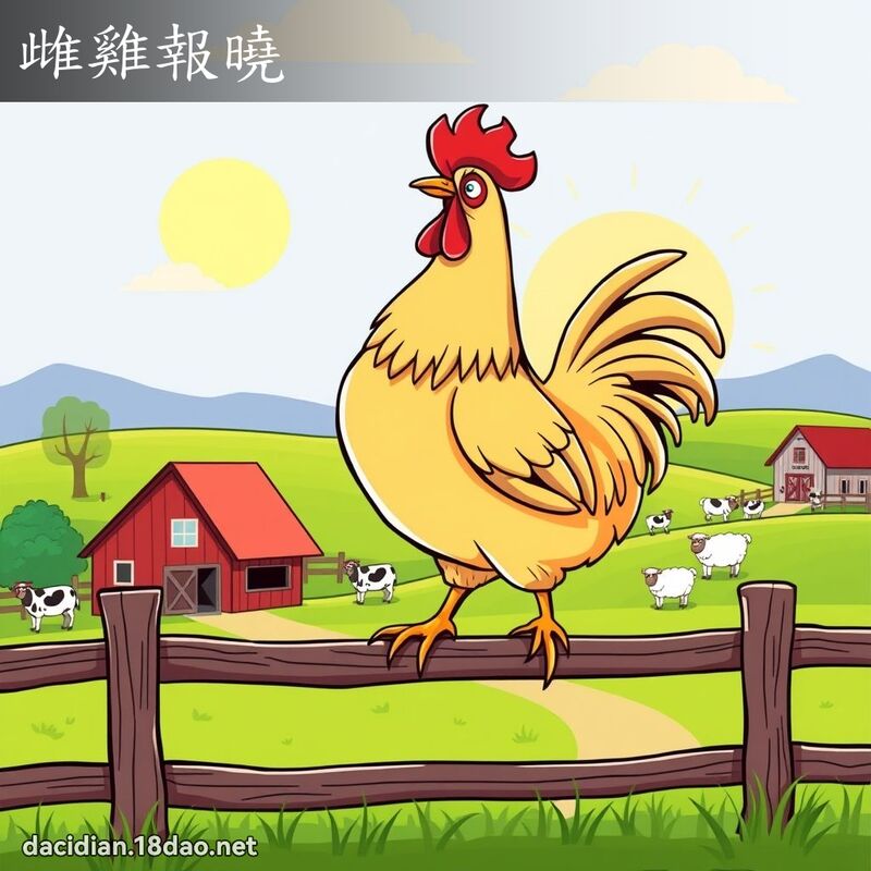 雌雞報曉 - 國語大辭典配圖