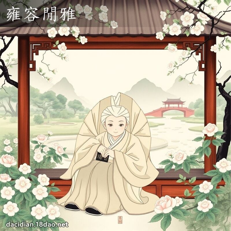 雍容闲雅 - 国语大辞典配图