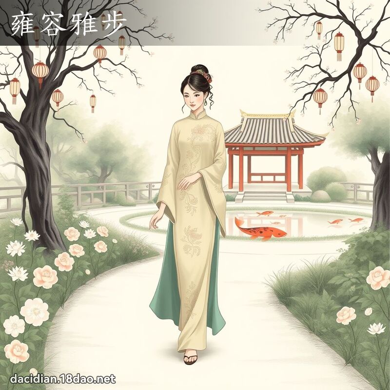 雍容雅步 - 国语大辞典配图