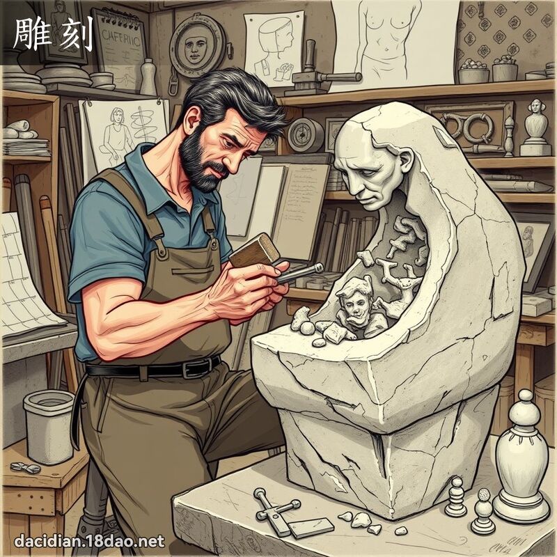 雕刻 - 国语大辞典配图