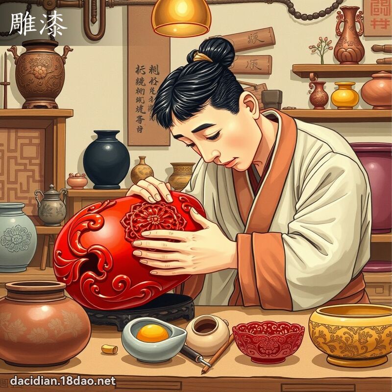 雕漆 - 国语大辞典配图