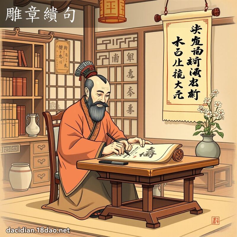 雕章繢句 - 國語大辭典配圖