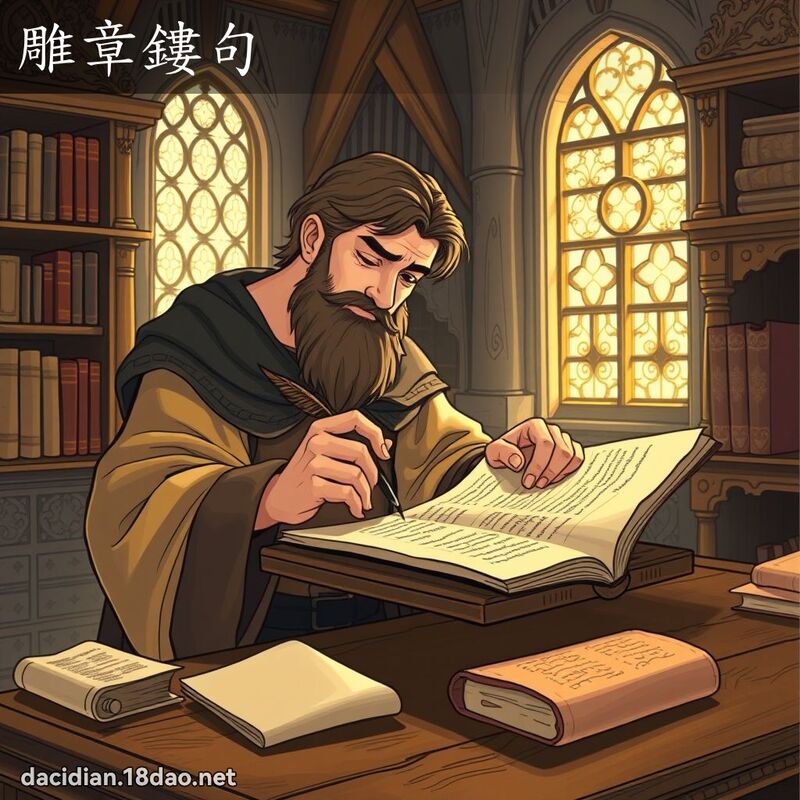 雕章鏤句 - 国语大辞典配图